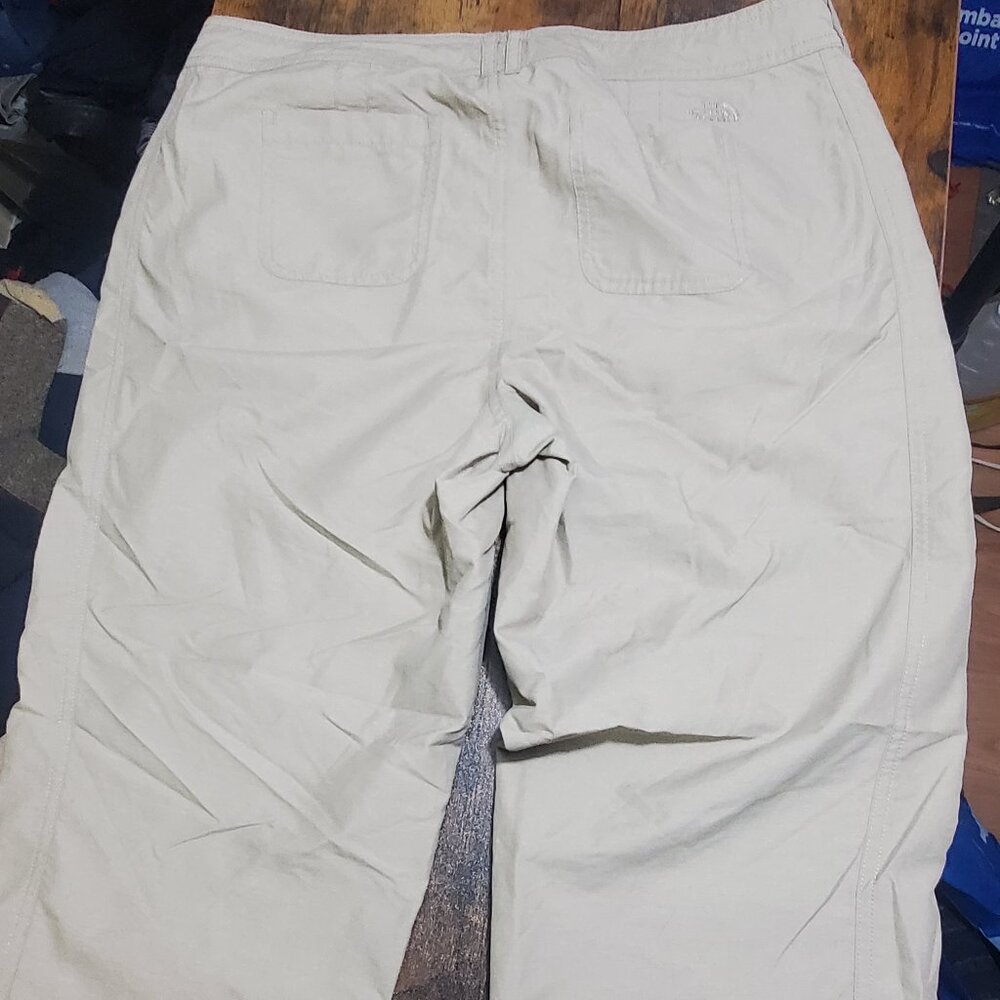 North face womens cargo pants beige polyester size 10